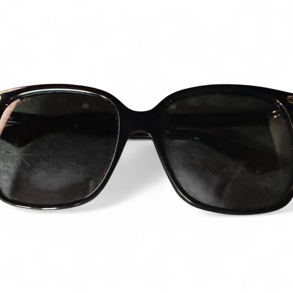 Gucci Women's Black and Brown Sunglasses
